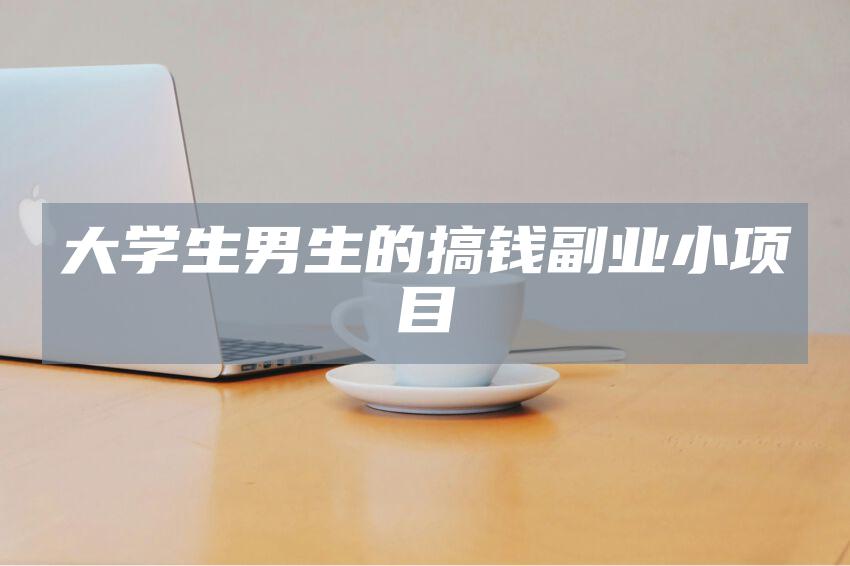 大学生男生的搞钱副业小项目