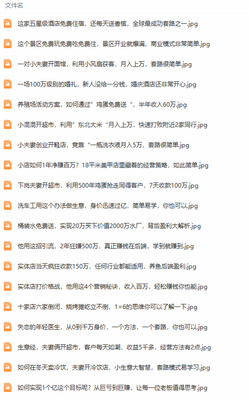 真实有效391套商业模式