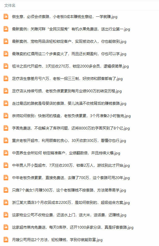 真实有效391套商业模式