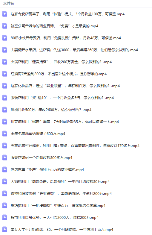 真实有效391套商业模式