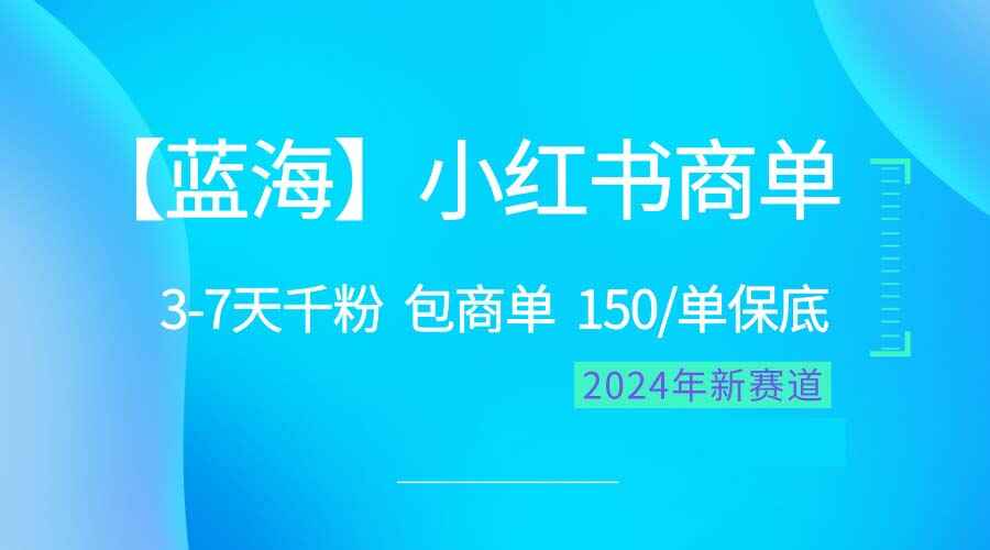 2024蓝海项目小红书商单