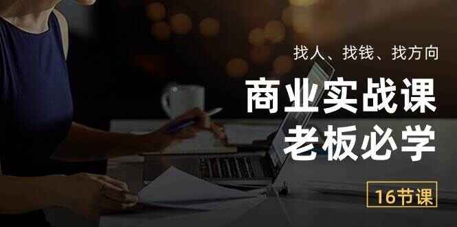 图片[1]-老板必学商业实战课程 找人、找钱、找方向（16节课）-天边资源网