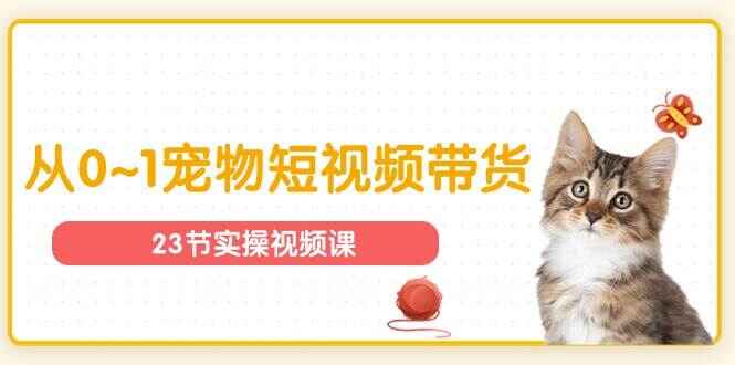 宠物行业从0~1短视频带货实操课程