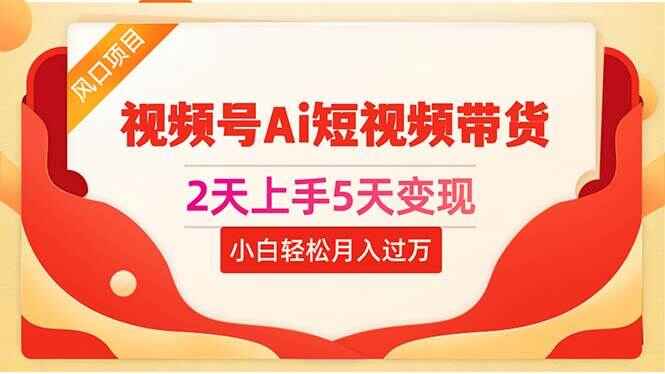 2天上手5天变现视频号
