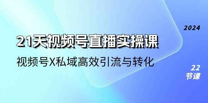 图片[1]-21天视频号直播实操课程 视频号X私域高效引流与转化（22节课）-天边资源网