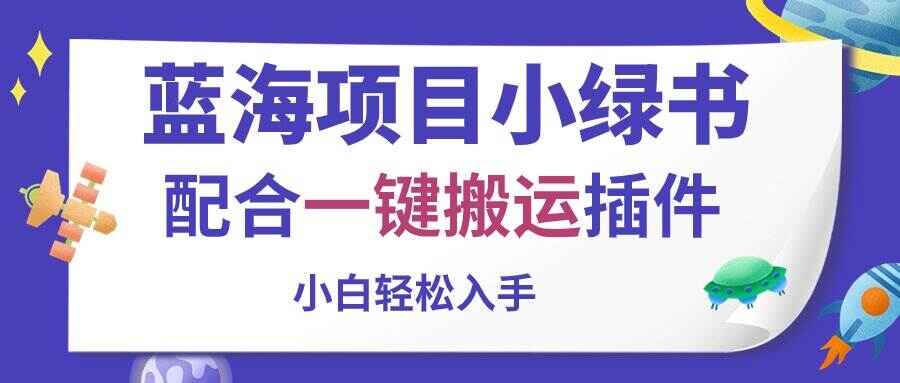 蓝海项目小绿书 配合一键搬运插件，小白轻松上手【揭秘】-天边资源网