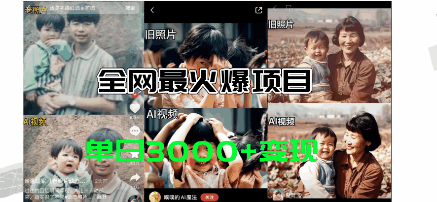 全网爆火的AI让老照片动起来课程