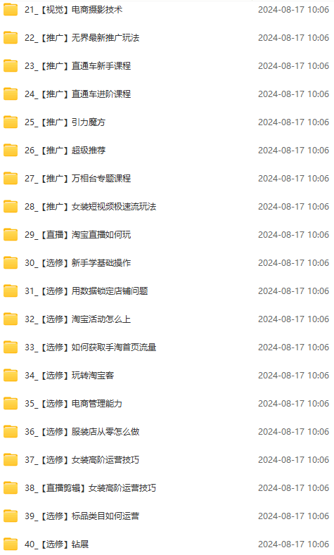 淘系运营实战课程