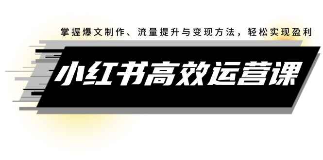 小红书高效运营课程