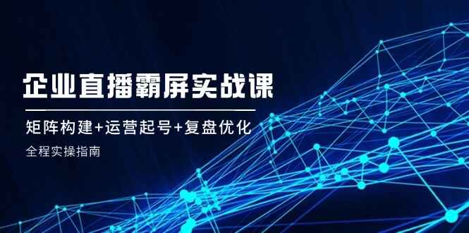 企业直播霸屏实战课程