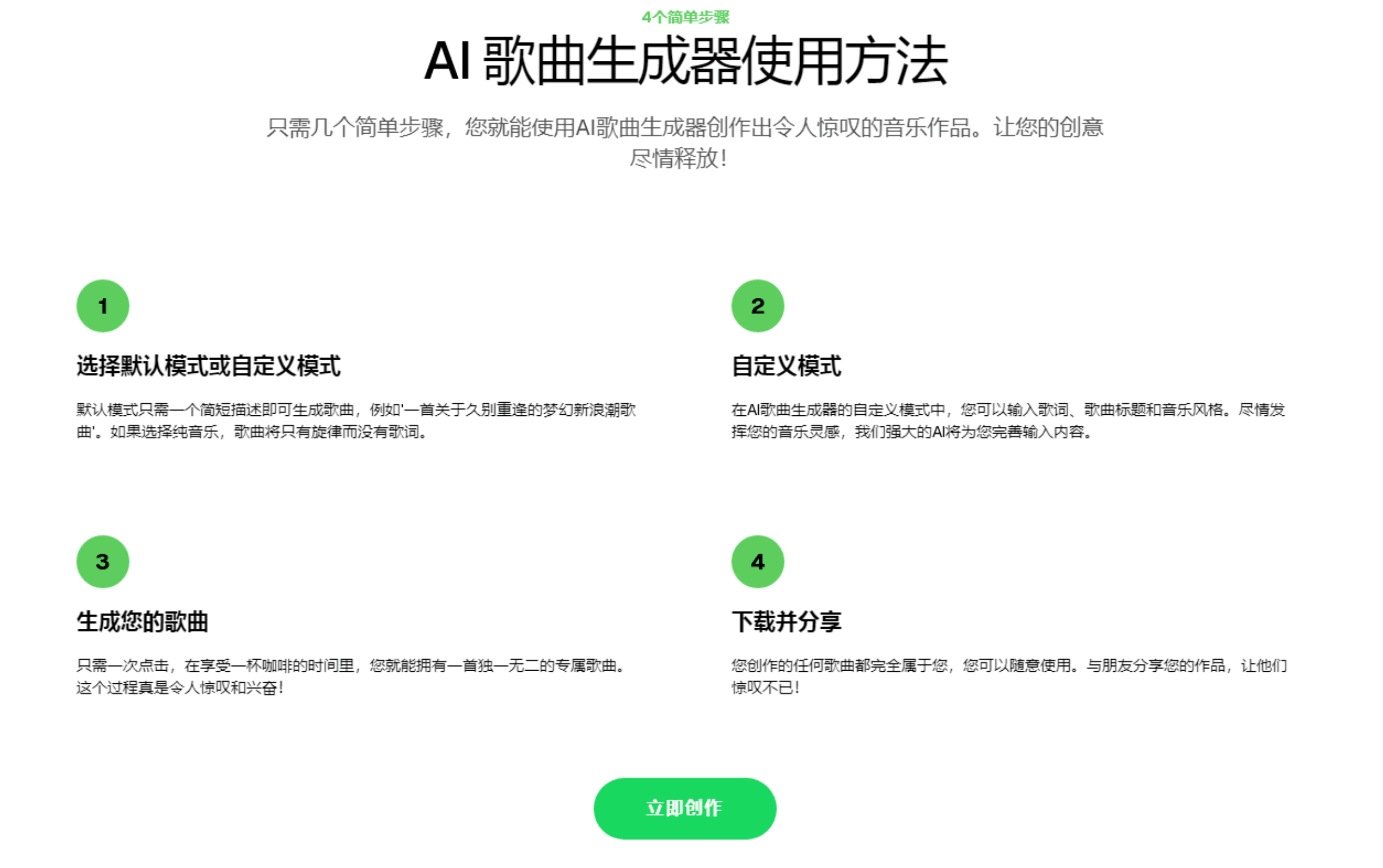 免费在线AI歌曲生成器