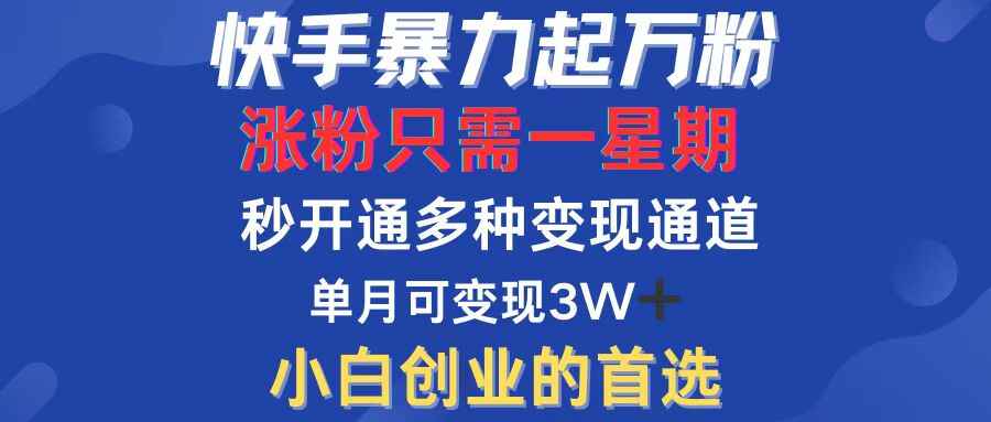 快手暴力起万粉