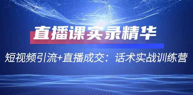 直播课实录精华