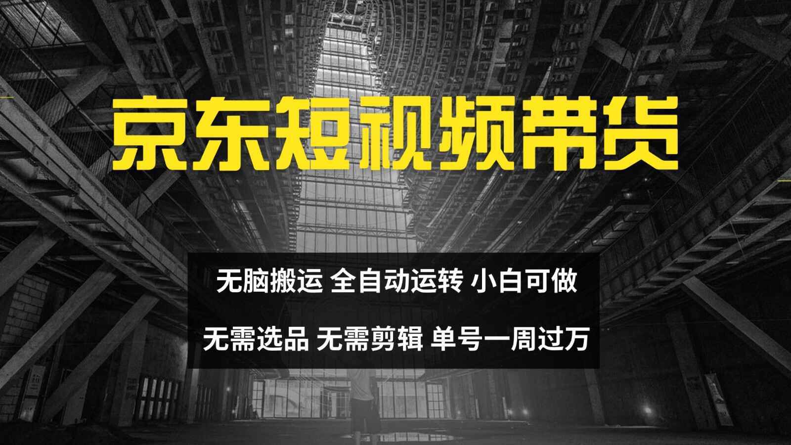 京东短视频达人带货 无需选品，无脑搬运，矩阵操作，单号一周过万【揭秘】-天边资源网