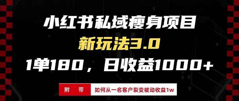 小红书瘦身项目3.0模式