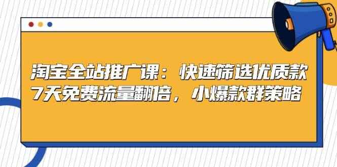 淘宝全站推广课程