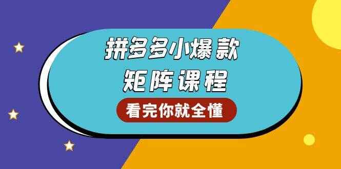 拼多多爆款矩阵课程