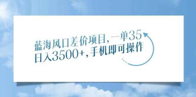 蓝海风口差价项目
