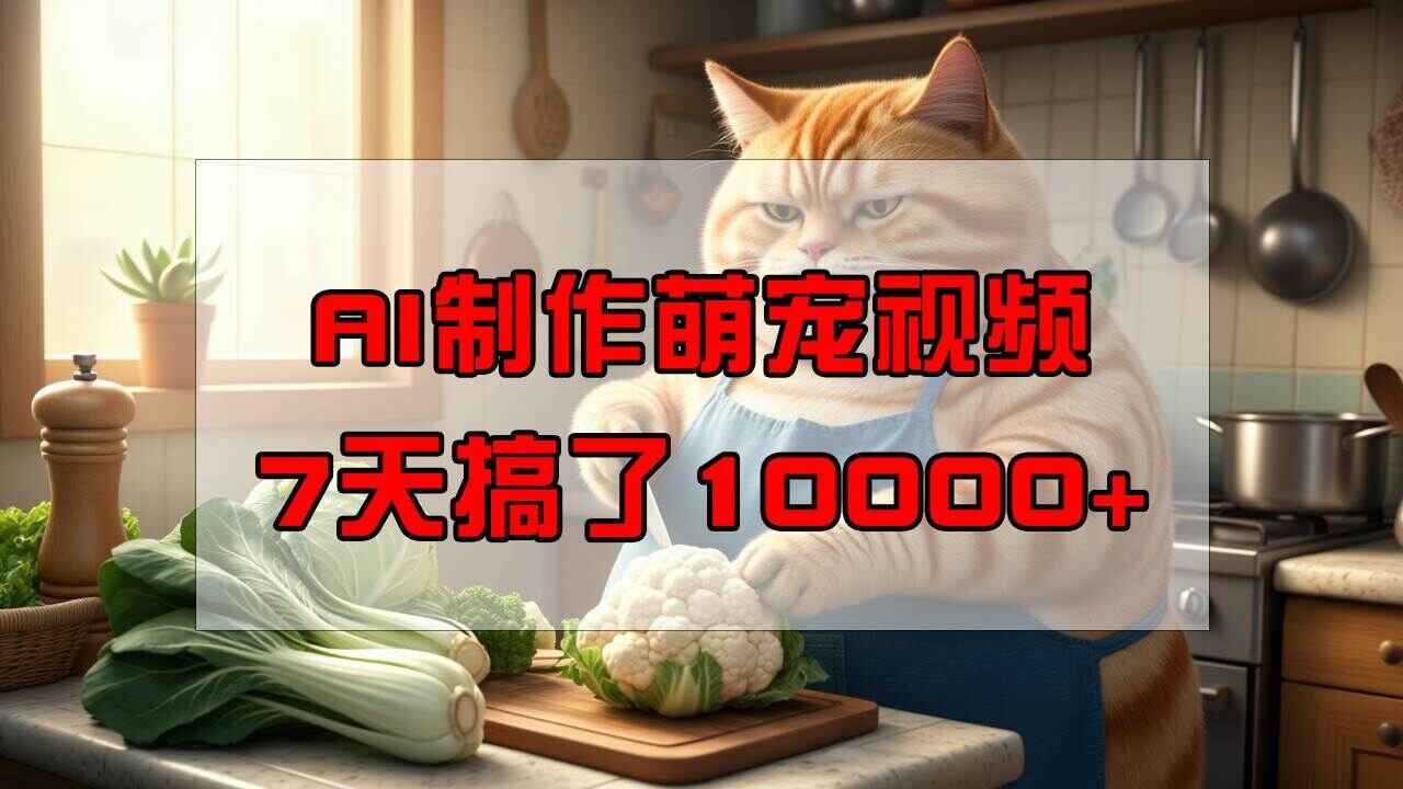 靠AI制作萌宠视频