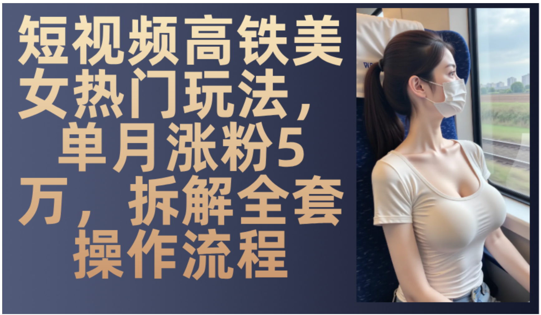 最新爆款短视频高铁美女玩法