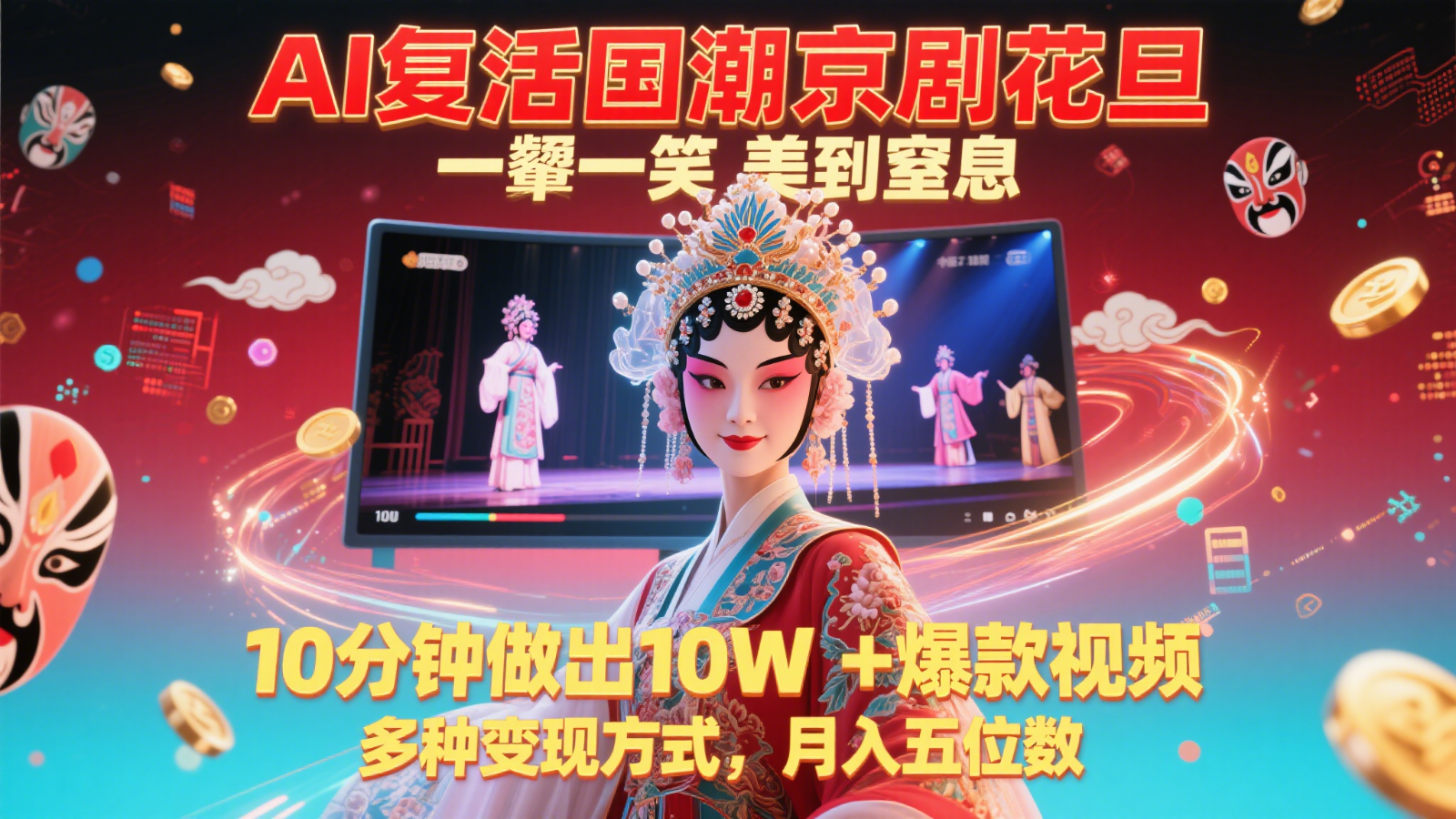 AI复活国潮京剧花旦