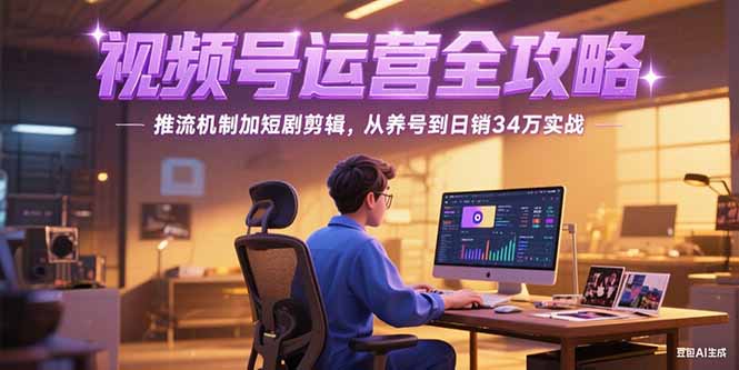 图片[1]-2025视频号运营全攻略 推流机制加短剧剪辑，从养号到日销34万实战-天边资源网