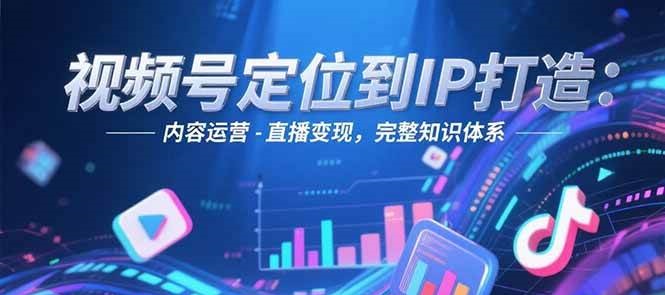 图片[1]-视频号定位到IP打造：账号搭建-内容运营-直播变现，完整知识体系-天边资源网