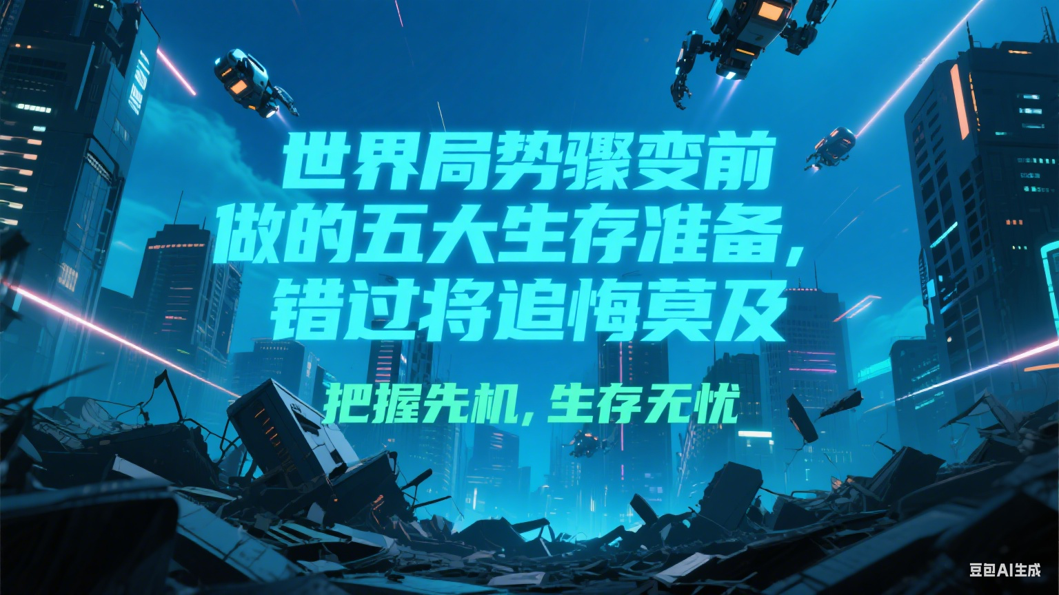 图片[1]-付费文章《世界局势骤变前必做的五大生存准备，错过将追悔莫及》-天边资源网