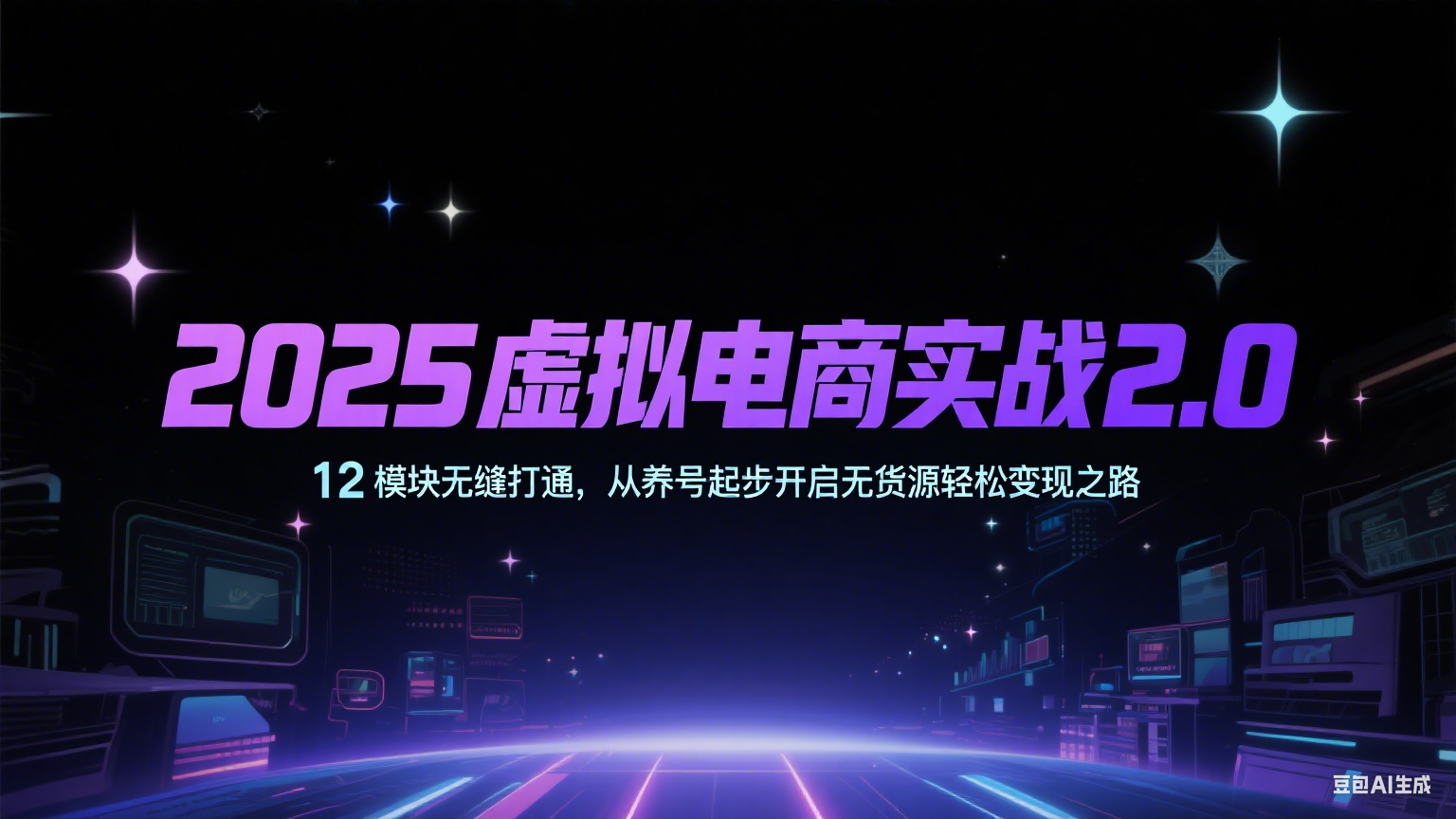 图片[1]-2025虚拟电商实战2.0，12模块无缝打通，从养号起步开启无货源轻松变现之路-天边资源网