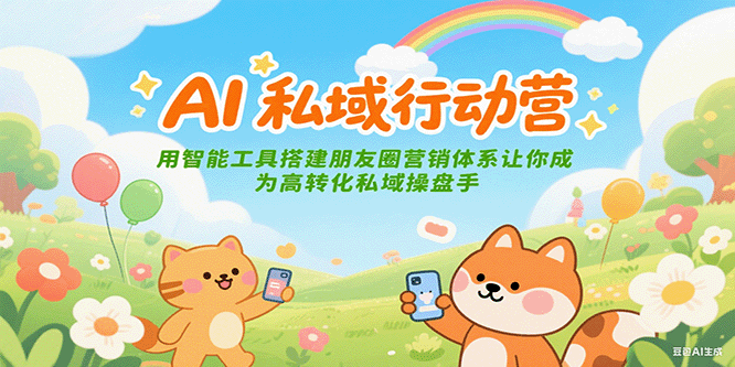 图片[1]-AI私域行动营：用智能工具搭建朋友圈营销体系让你成为高转化私域操盘手-天边资源网