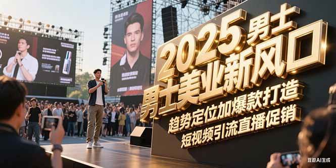 图片[1]-2025男士美业新风口，趋势定位加爆款打造，短视频引流直播促销-天边资源网