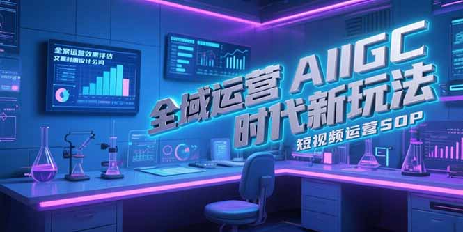 图片[1]-全域运营AIGC时代新玩法，文案封面设计公式，短视频运营SOP-天边资源网