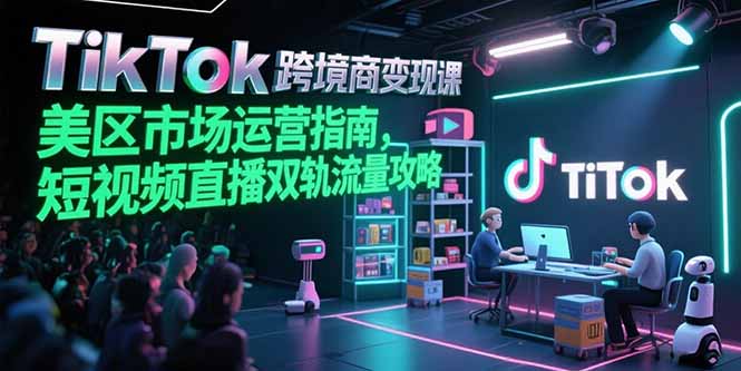 图片[1]-TikTok跨境电商变现课，美区市场运营指南，短视频直播双轨流量攻略-天边资源网