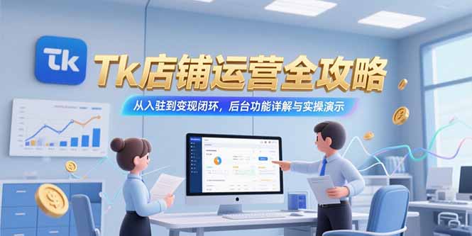 图片[1]-TK店铺运营全攻略，从入驻到变现闭环，后台功能详解与实操演示-天边资源网