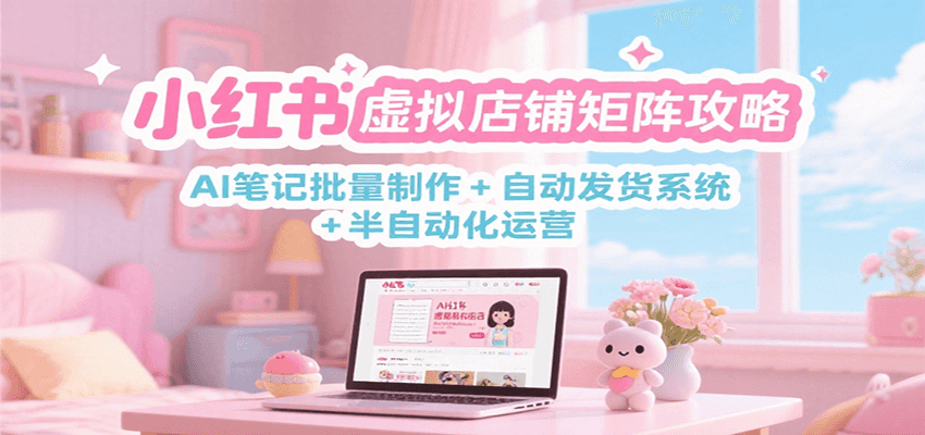 图片[1]-小红书虚拟店铺矩阵攻略：AI笔记批量制作 + 自动发货系统 + 半自动化运营-天边资源网