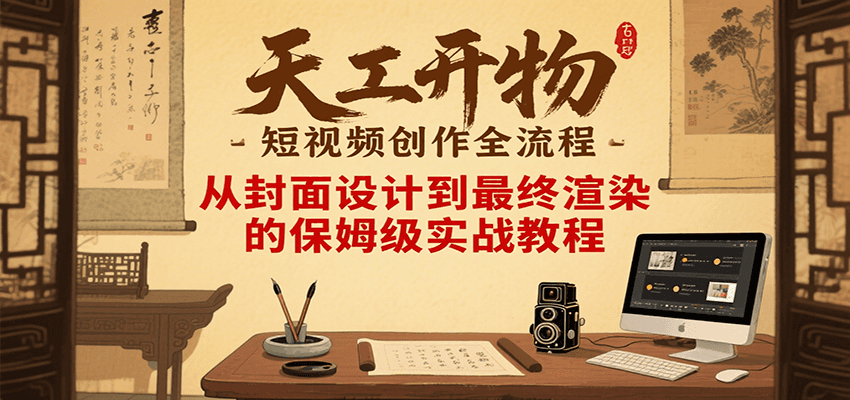 图片[1]-天工开物短视频创作全流程，从封面设计到最终渲染的保姆级实战教程-天边资源网