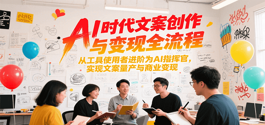 图片[1]-AI时代文案创作与变现全流程，从工具使用者进阶为AI指挥官，实现文案量产与商业变现-天边资源网