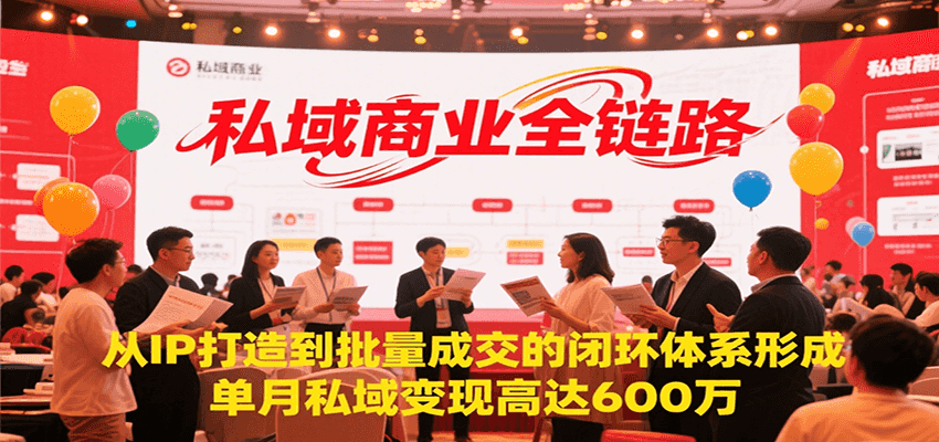 图片[1]-私域商业全链路，从IP打造到批量成交的闭环体系形成，单月私域变现600万-天边资源网