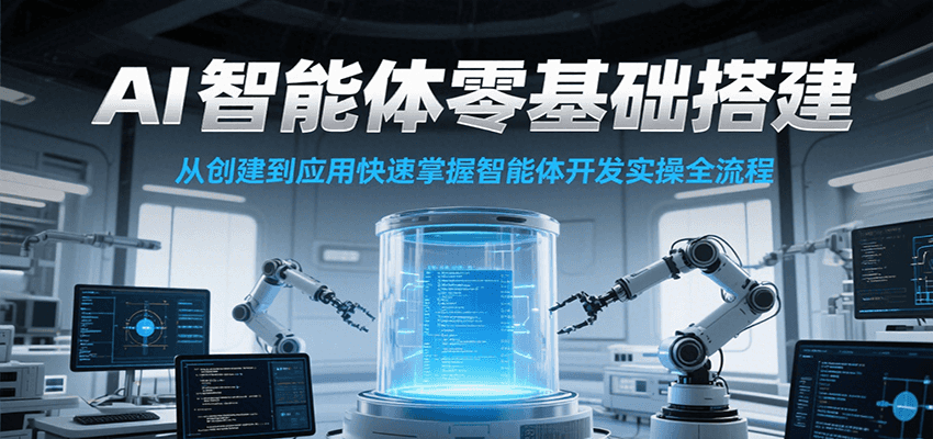 图片[1]-AI智能体零基础搭建实操课，从创建到应用快速掌握智能体开发全流程！-天边资源网