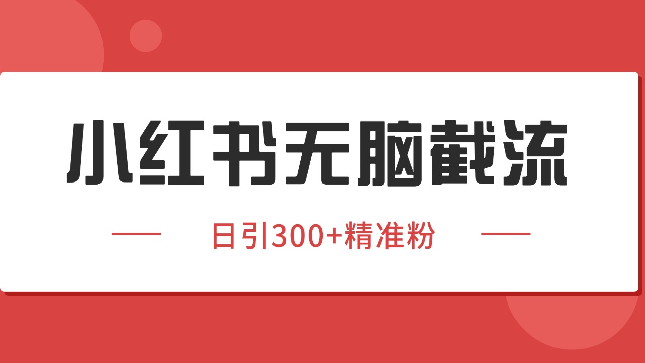 图片[1]-小红书截流同行客源，独家野路子获客玩法 日引200+暴力获客【揭秘】-天边资源网