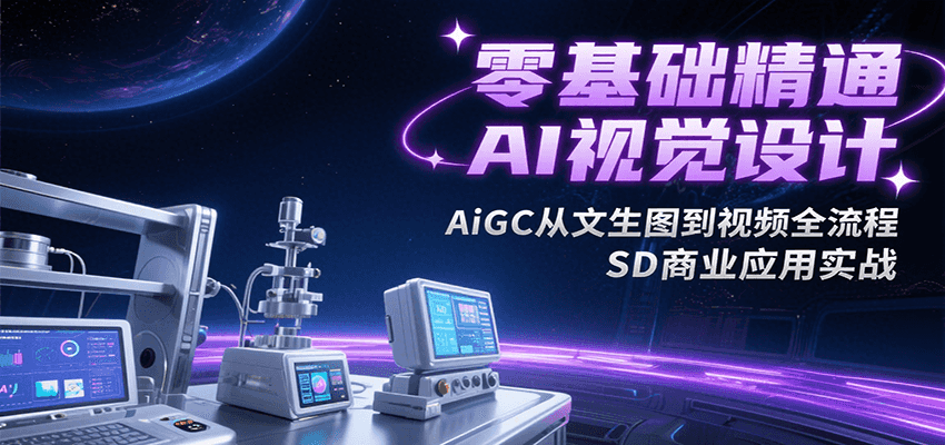图片[1]-零基础精通AI视觉设计，AiGC从文生图到视频全流程，SD商业应用实战-天边资源网