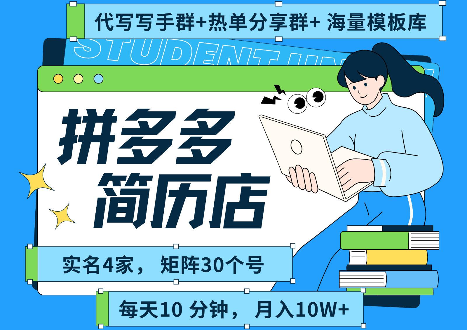 图片[1]-拼多多电商 拼多多虚拟资料 简历 海报代写 全SOP流程毫无保留分享（含资料）-天边资源网