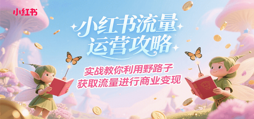 图片[1]-小红书流量运营攻略，实战教你利用野路子获取流量进行商业变现-天边资源网