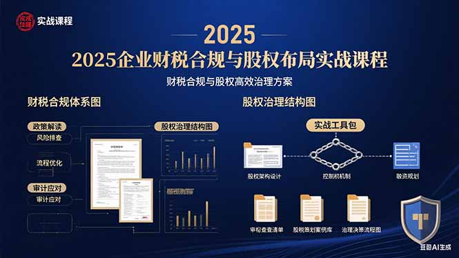 图片[1]-2025企业财税合规与股权布局的实战课程：财税合规与股权高效治理方案-天边资源网