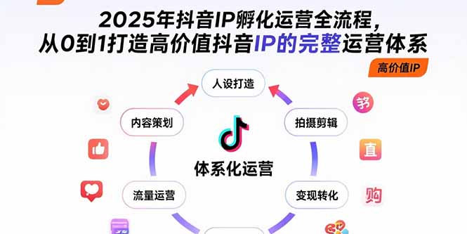 图片[1]-2025年抖音IP孵化运营全流程，从0到1打造高价值抖音IP的完整运营体系-天边资源网