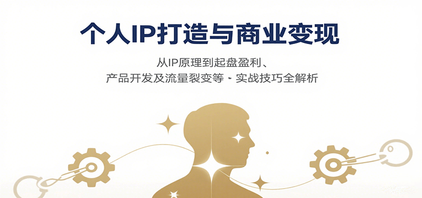 图片[1]-个人IP打造与商业变现，从IP原理到起盘盈利、产品开发及流量裂变等实战技巧全解析-天边资源网