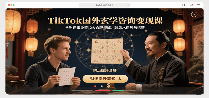 图片[1]-TikTok国外玄学咨询变现课，含财运事业等12大命理领域，融风水运势与运营-天边资源网