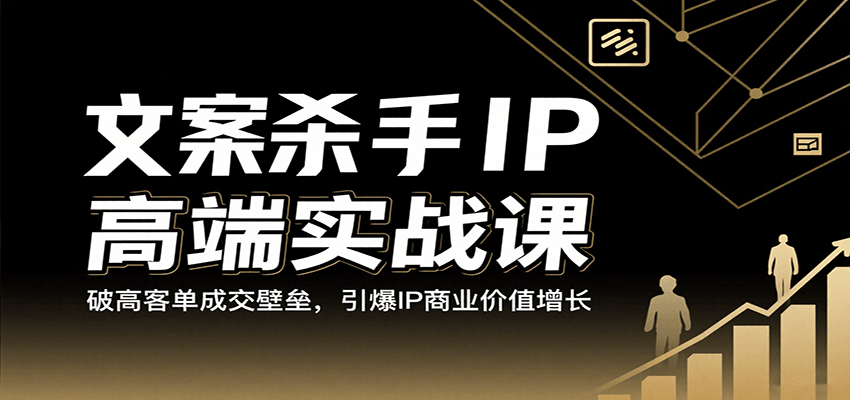 文案杀手IP高端实战课程 破高客单成交壁垒，引爆IP商业价值增长-天边资源网