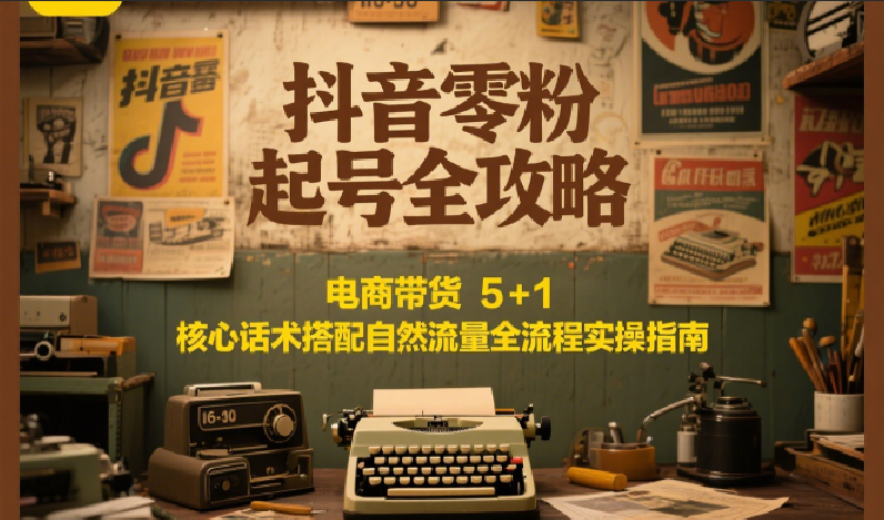 图片[1]-抖音零粉起号全攻略：电商带货 5+1 核心话术搭配自然流量全流程实操指南-天边资源网