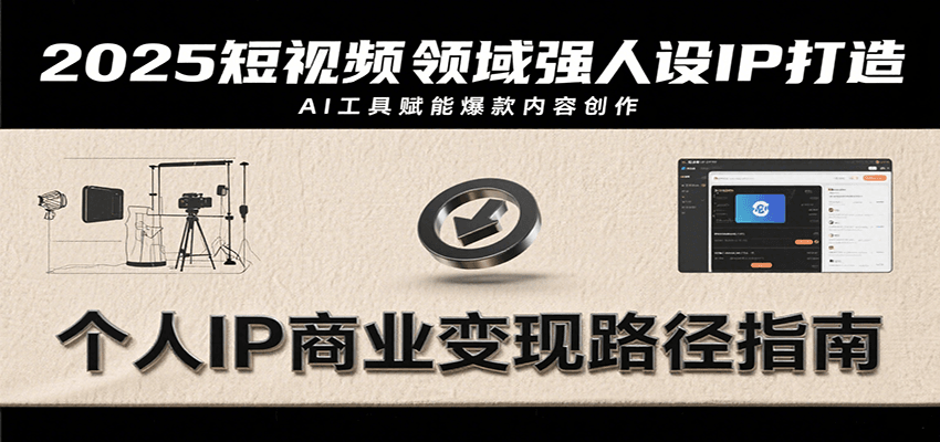 图片[1]-2025短视频领域强人设IP打造，结合爆款案例与AI工具应用，从个人出镜到商业成交转化-天边资源网
